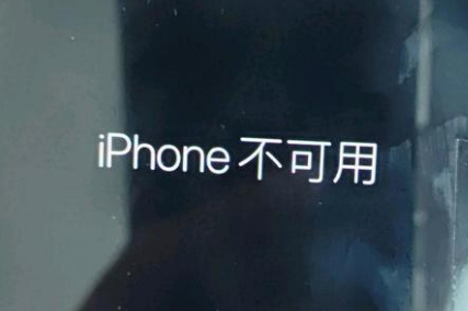 坡头苹果服务网点分享锁屏界面显示“iPhone 不可用”如何解决 