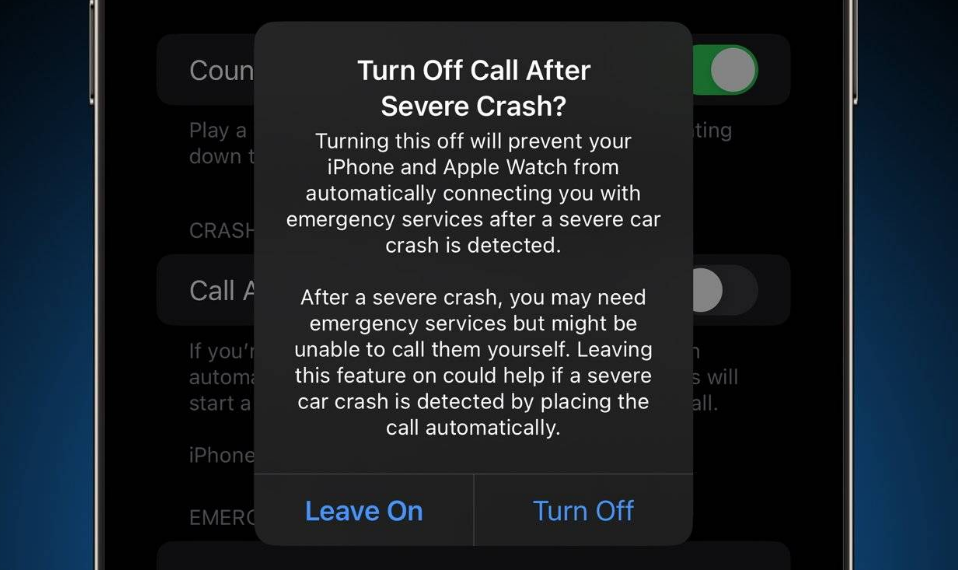 坡头苹果14维修分享 iPhone 14 和 Apple Watch 上关闭崩溃检测 